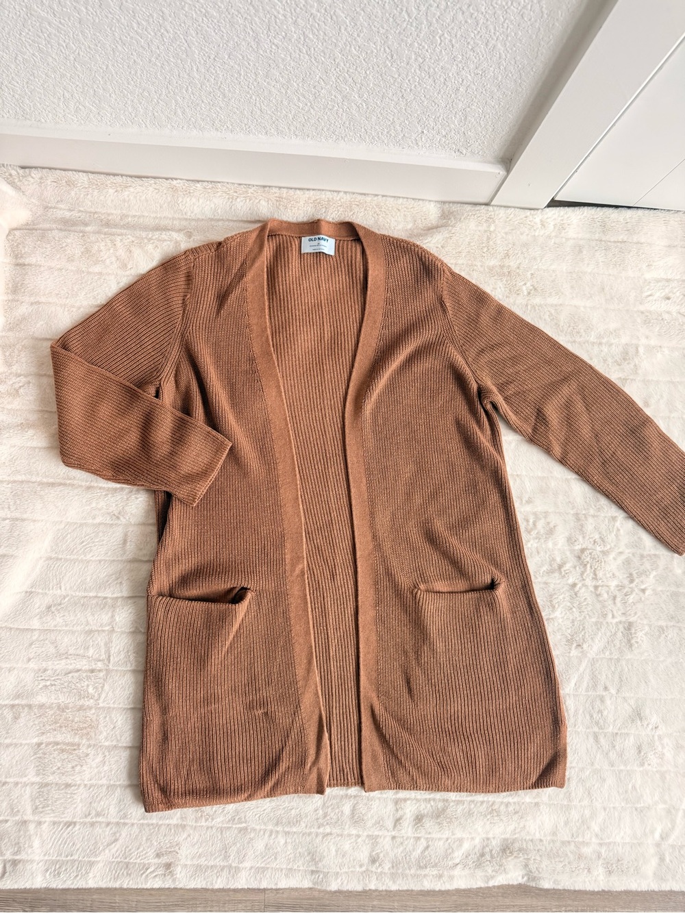 Old Navy Open-Front Cardigan Sweater — Camel